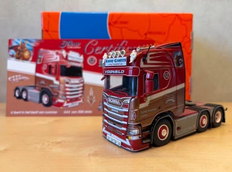 Tekno Scania Ronny Ceusters Denemarken nieuw in doos +cert., Hobby en Vrije tijd, Ophalen of Verzenden, Nieuw, Bus of Vrachtwagen