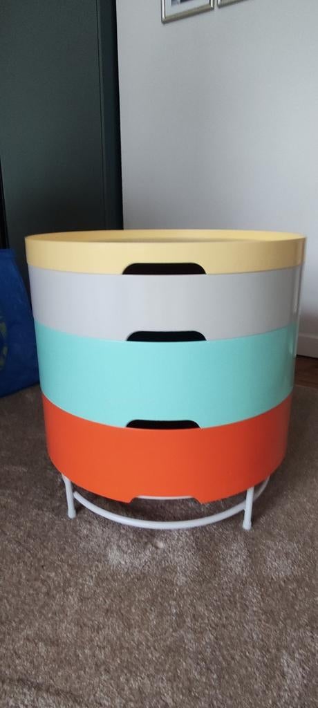 Ikea PS 2014 Bijzettafel - I. Richardson, C. Brill, A. Willi, Huis en Inrichting, Minder dan 55 cm, Rond, Zo goed als nieuw, Modern