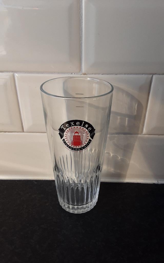 TEXEL, TEXELSE BROUWERIJ glas, 14 cm hoog, Ophalen of Verzenden, Zo goed als nieuw, Bierglas