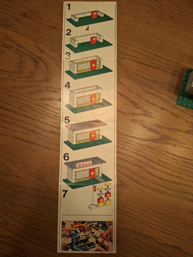 Lego 648 Shell Pompstation 1971 - Vintage!, Ophalen of Verzenden, Gebruikt, Complete set, Lego