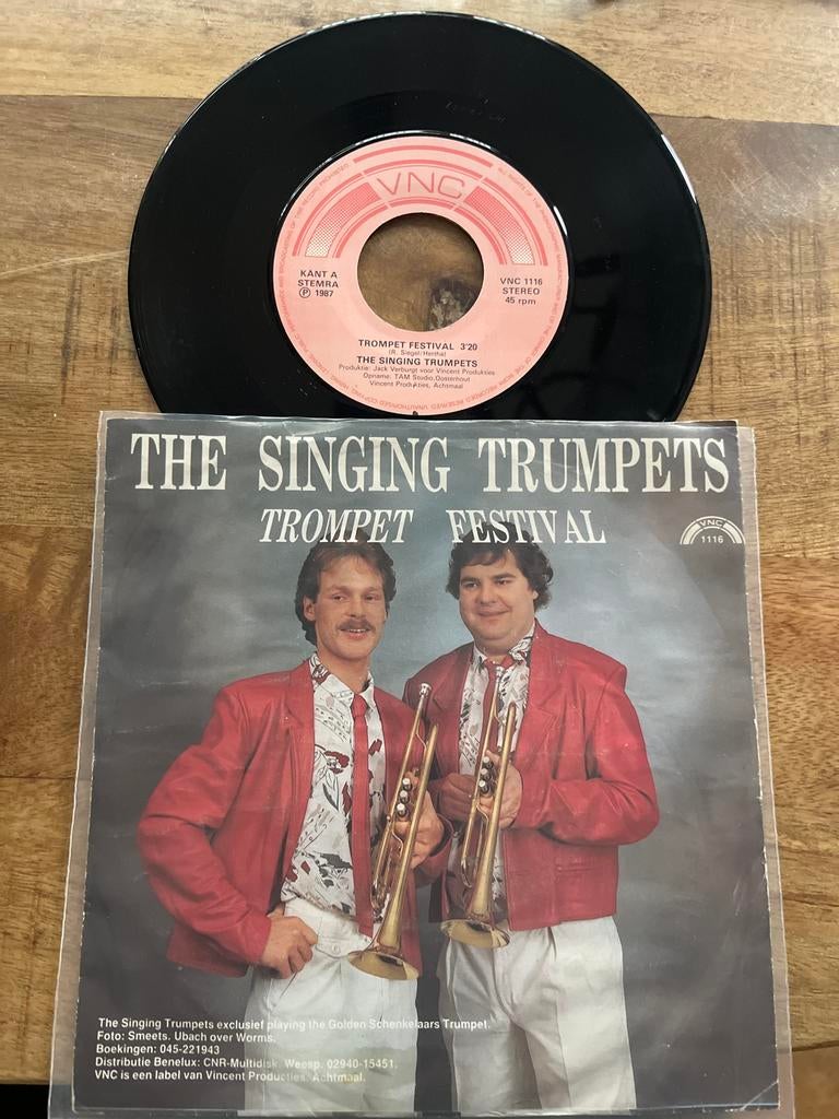 The Singing Trumpets - Trompet Festival Single, 7 inch, Single, Ophalen of Verzenden, Zo goed als nieuw