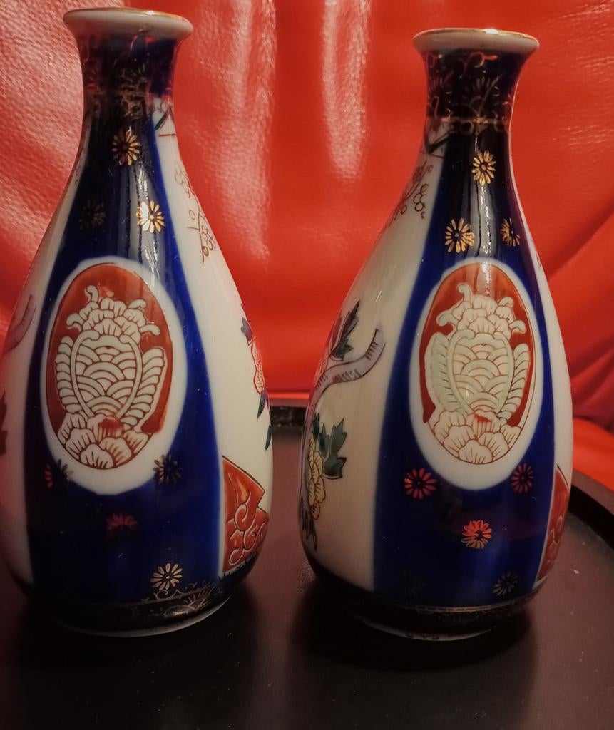 Japanse Imari porseleinen flesvazen, Antiek en Kunst, Ophalen of Verzenden