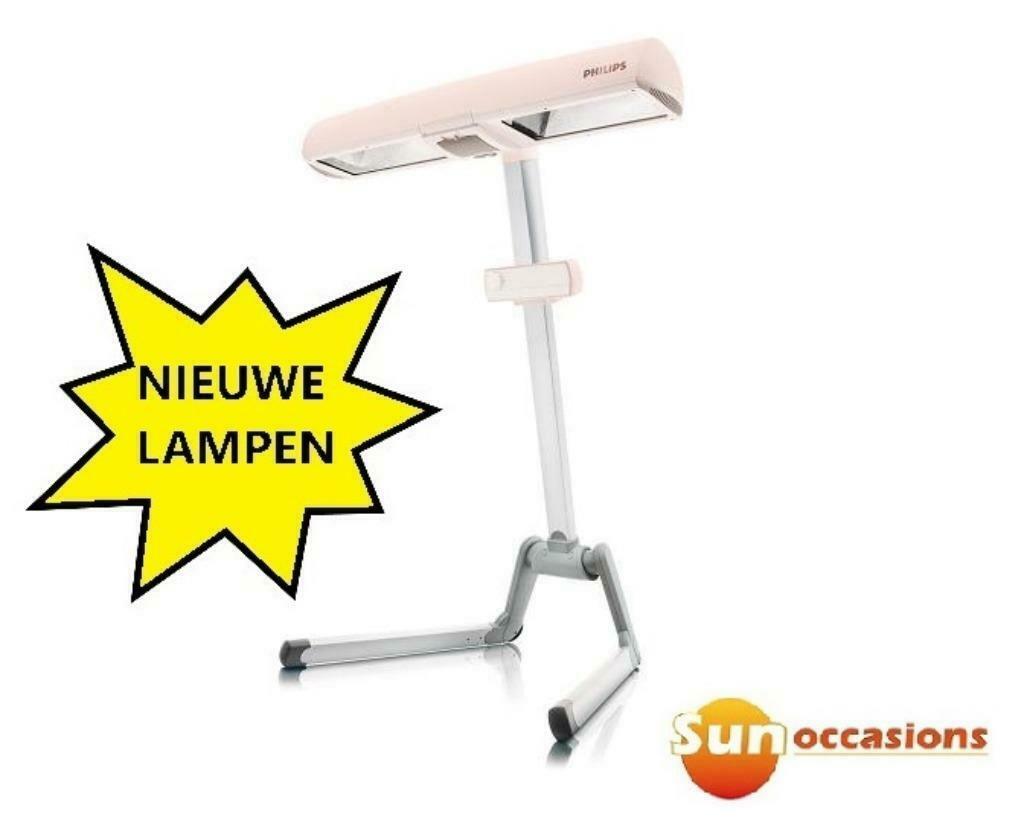 Philips HB 933 + NIEUWE lampen + bezorgen + 2 jaar garantie, Ophalen of Verzenden, Zo goed als nieuw, Zonnebank enkelzijdig, Minder dan 10 lampen