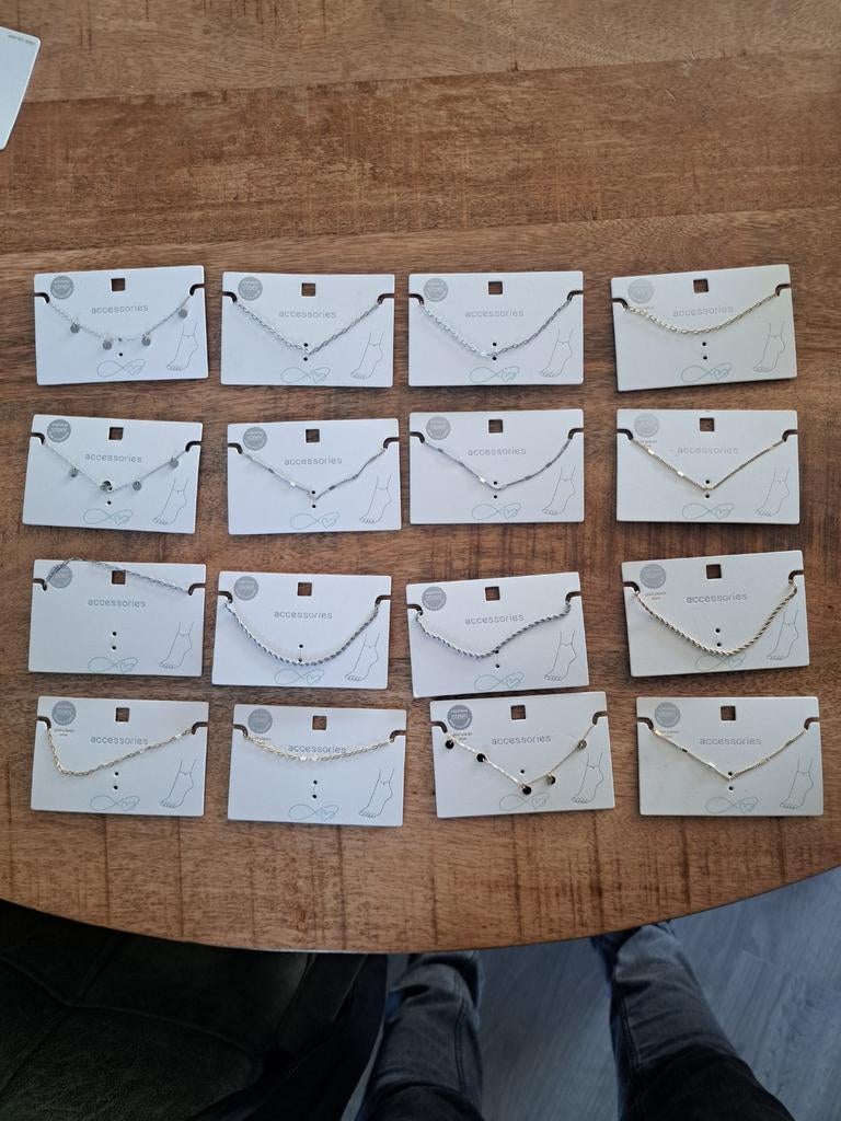 Partij luxe enkelbandjes diverse modellen!!!, Sieraden, Tassen en Uiterlijk, Enkelbandjes en Enkelkettinkjes, Nieuw, Ophalen of Verzenden