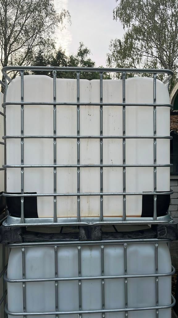 Ibc 1000 liter container vaten waterton watervat, 150 liter of meer, Ophalen, Gebruikt, Kunststof