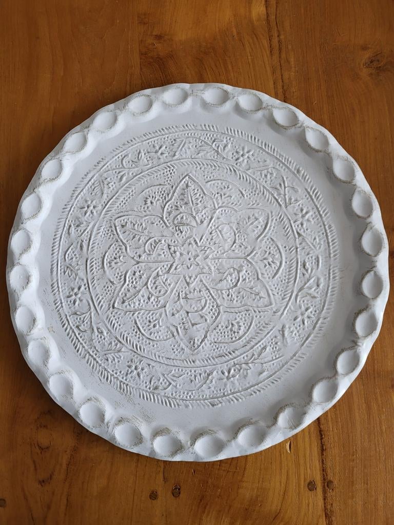 Sierbord in white wash, Ophalen