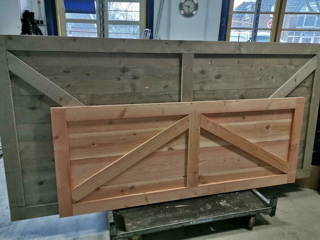 barndoor schuifdeur INCLUSIEF railsysteem al voor €.190,-, 215 cm of meer, Binnendeur, Info@steigerhoutdesign.nl, Nieuw