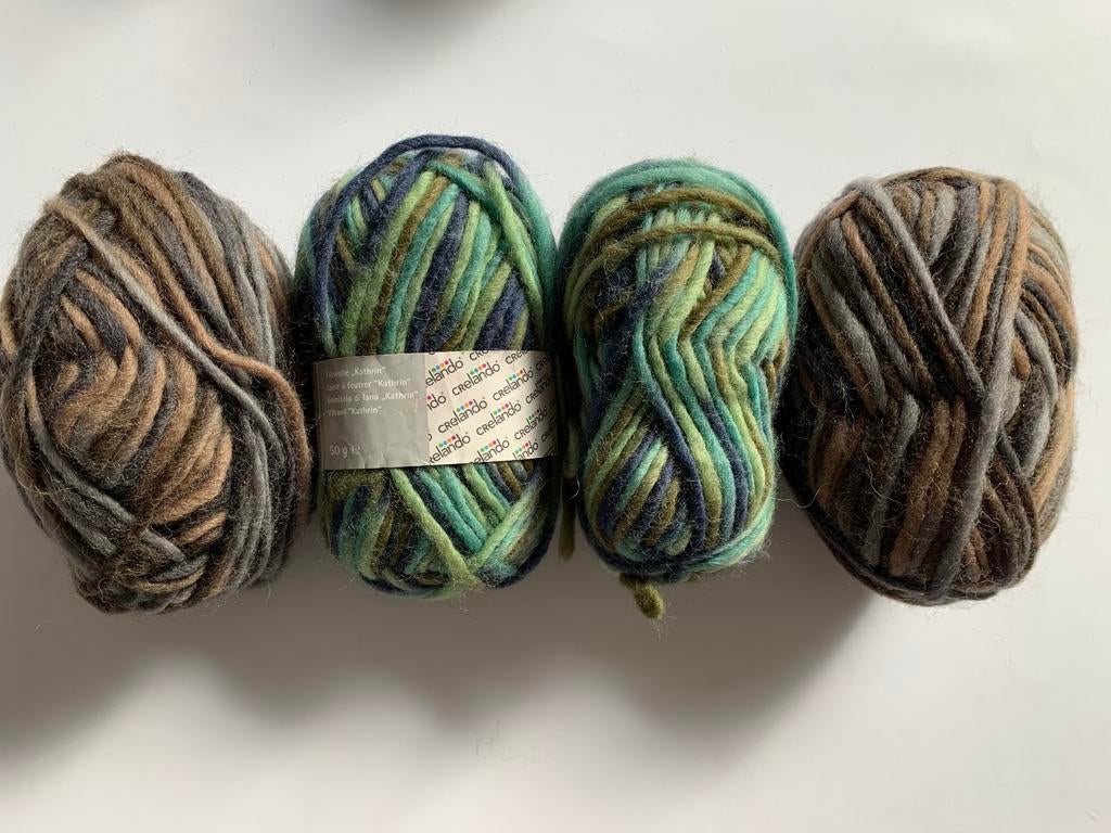 Crelando viltwol 4 x 50 g, Hobby en Vrije tijd, Ophalen of Verzenden, Nieuw, Haken, Wol of Garen