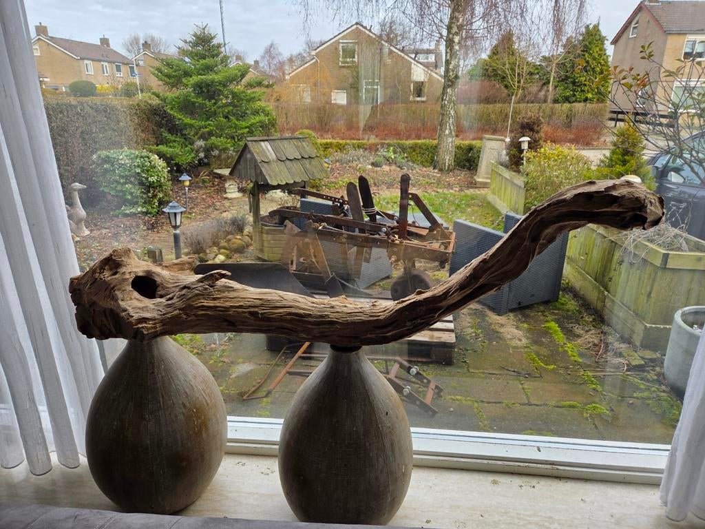Boomstam als vogelzitstok / decoratie, Ophalen of Verzenden, Gebruikt