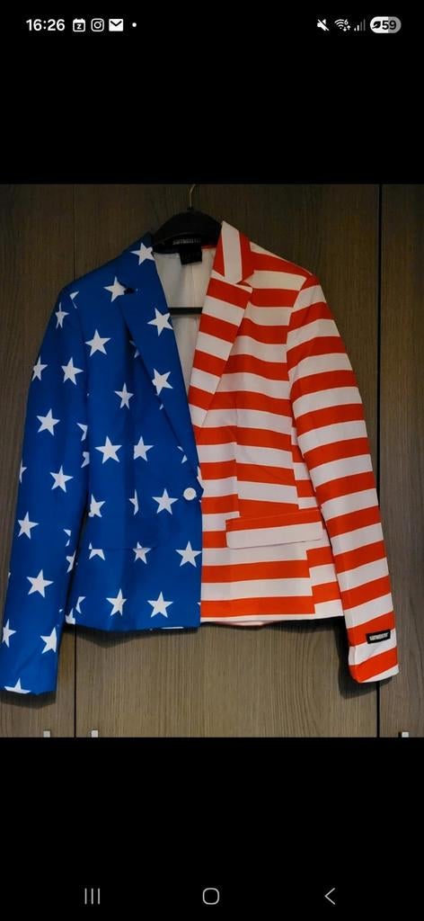 USA mantelpakje, Verzenden, Zo goed als nieuw, Maat 38/40 (M)