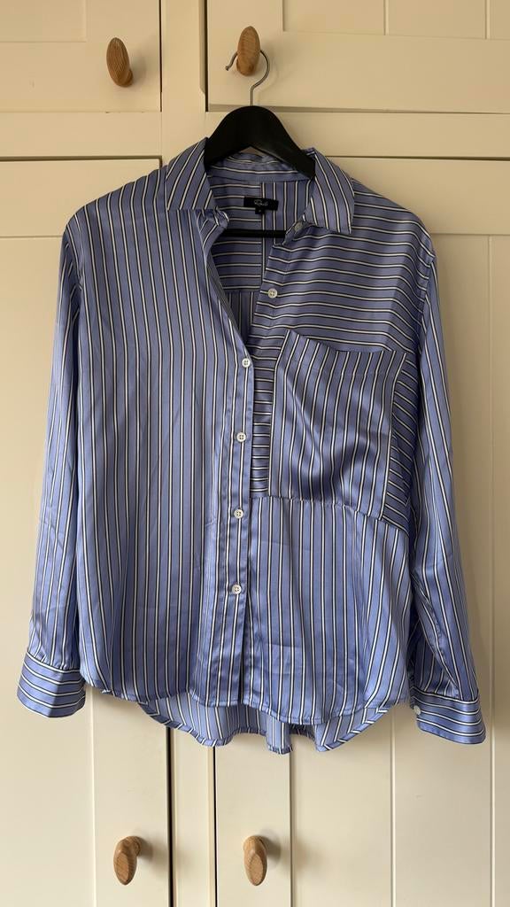 Rails 100% Zijden Blouse - De Bijenkorf, Kleding | Dames, Ophalen of Verzenden, Zo goed als nieuw, Maat 36 (S), Blauw