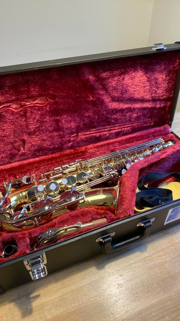 Yamaha altsaxofoon in nieuwstaat.., Ophalen of Verzenden, Zo goed als nieuw, Alt