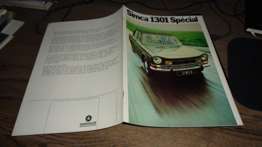 Folder  SIMCA  1301  SPECIAL  ,  1973, Verzenden, Nieuw, Overige merken