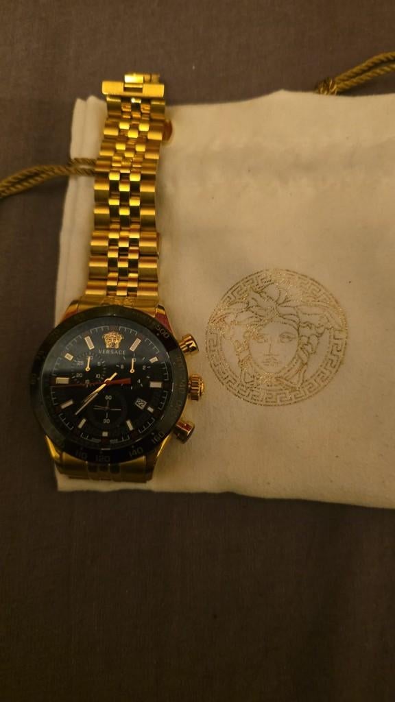 Versace horloge, Sieraden, Tassen en Uiterlijk, Horloges | Heren, Nieuw, Polshorloge, Overige merken, Overige materialen, Staal