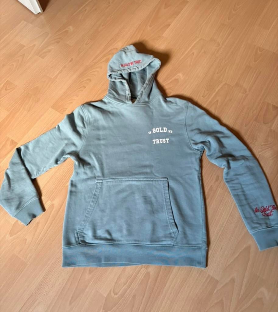 In gold we trust sweater blauw, Ophalen of Verzenden, Zo goed als nieuw, Jongen, Trui of Vest