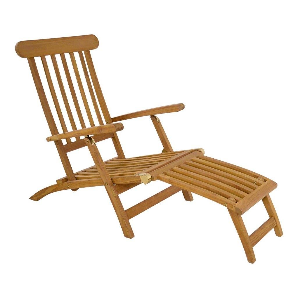 Deckchair teakhout verstelbaar en inklapbaar, Ophalen of Verzenden, Nieuw, Teakhout, Inklapbaar