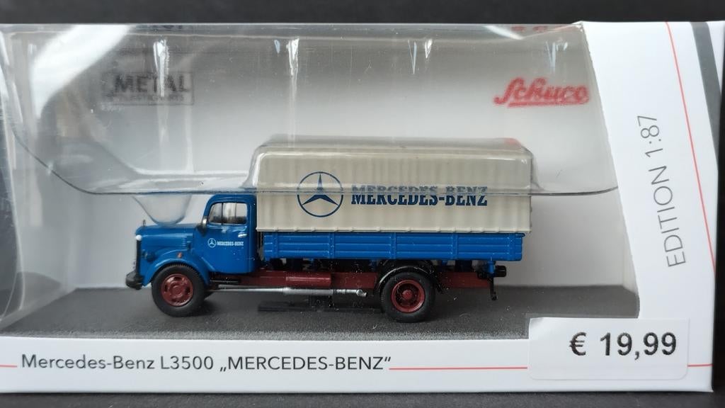 Mercedes Benz L3500 1:87 H0 Schuco Metal Pol, Verzenden, Werkstrasse 1 Fürth Germany, Nieuw, Schuco