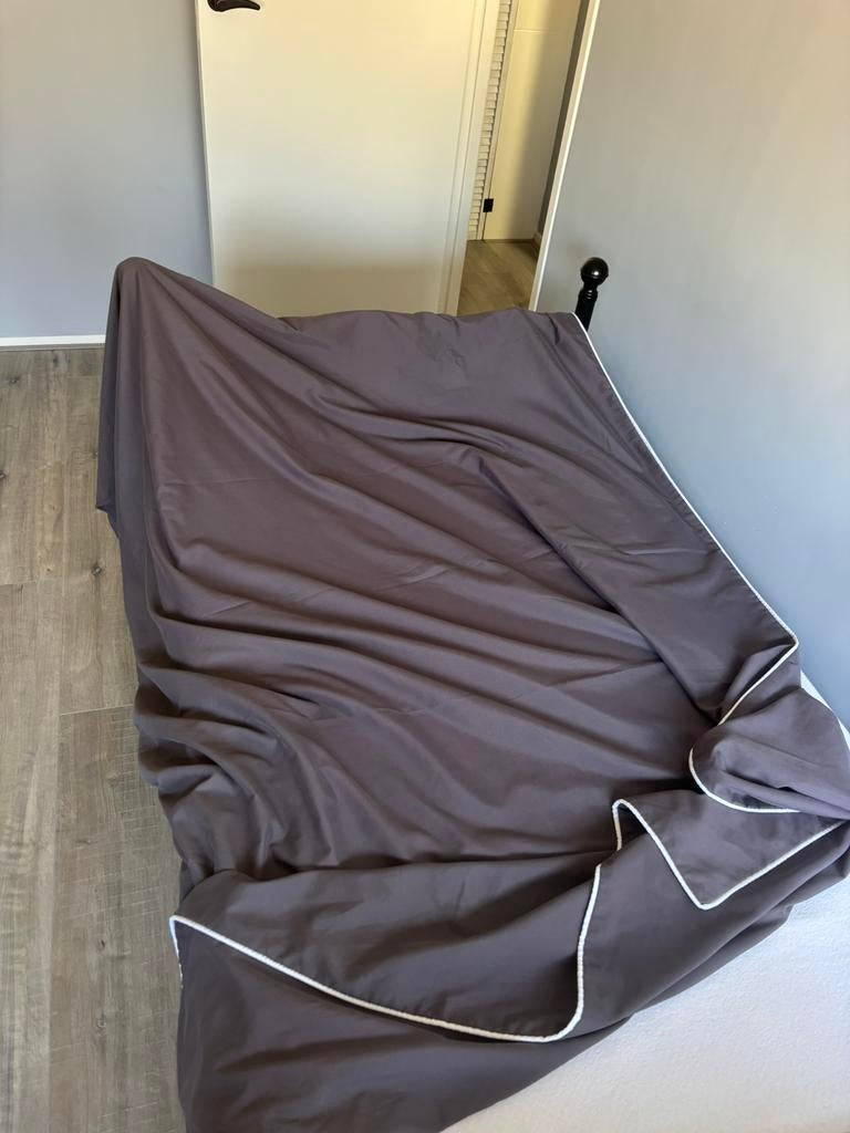 Optidee, 1 persoons, 140x200, grijs, optifaser, Ophalen of Verzenden, Gebruikt, Grijs