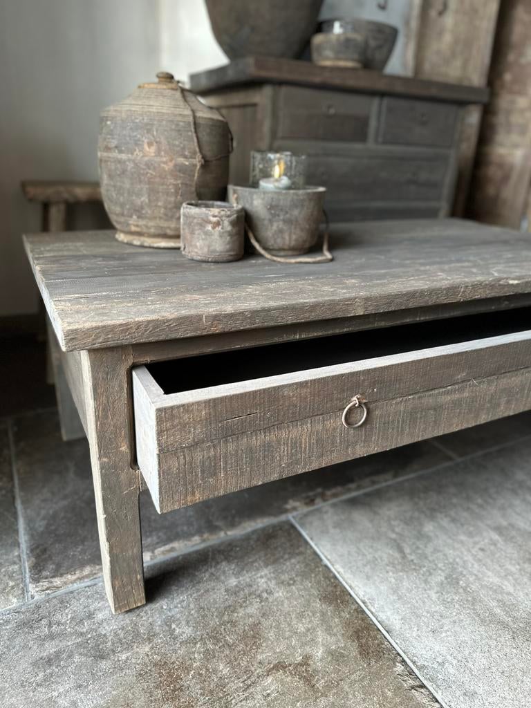 Salontafel met lade Driftwood, Huis en Inrichting, Tafels | Salontafels, Ophalen of Verzenden, Nieuw