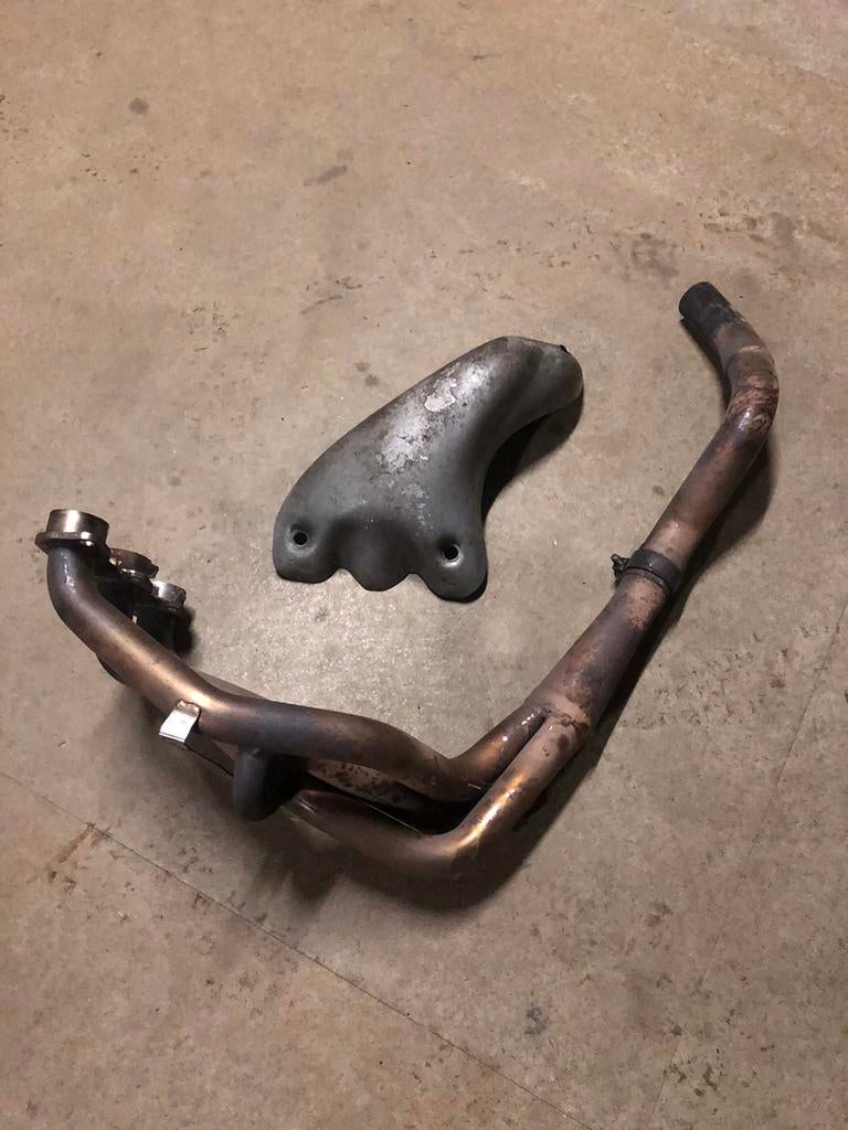 Triumph Tiger 955 2001-2006 uitlaatbochten met hitteschild, Motoren, Gebruikt, ., Ophalen of Verzenden, .