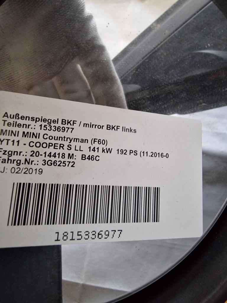 Mini Countryman (F60) Buiten spiegel links, Auto-onderdelen, Spiegels, Gebruikt, R'marnico, Info@rmarnico.nl, Ophalen of Verzenden