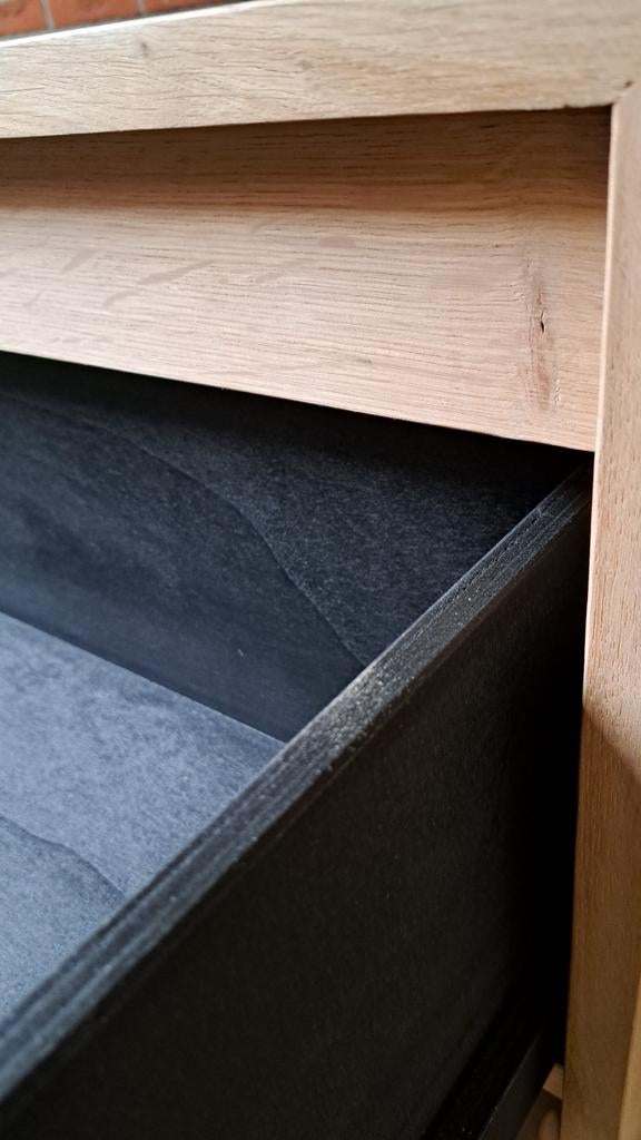 Massief eiken houten Badmeubel, Ophalen of Verzenden, Zo goed als nieuw, 25 tot 50 cm, Minder dan 100 cm