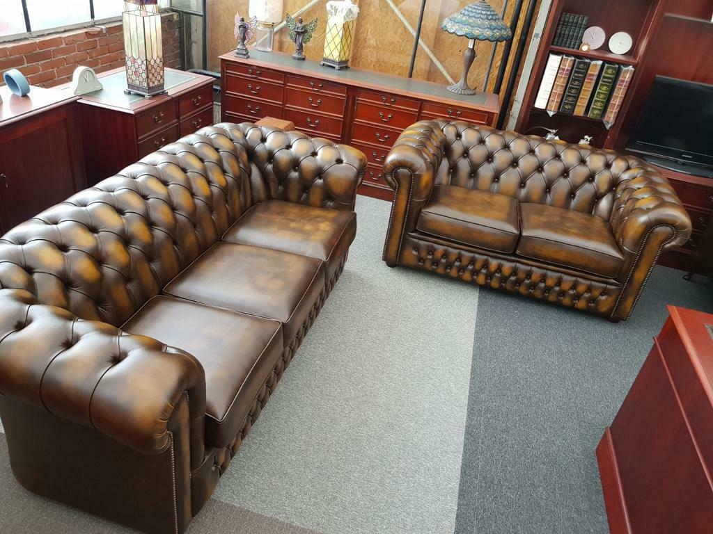 NIEUW Engels Chesterfield bankstel 3+2+1 + GRATIS BEZORGING, Huis en Inrichting, Banken | Bankstellen, Chesterfield, Nieuw, Leer
