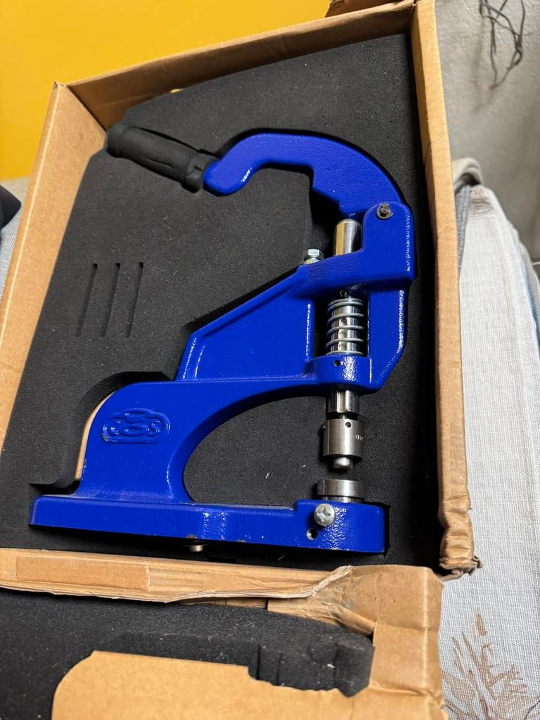 Handpers blauw zeilring pers, Ophalen of Verzenden, Nieuw