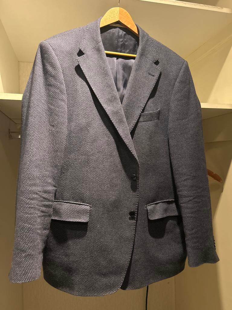 Van Gils Blauw Colbert - Maat 52-54, Ophalen of Verzenden, Zo goed als nieuw, Maat 48/50 (M), Blauw