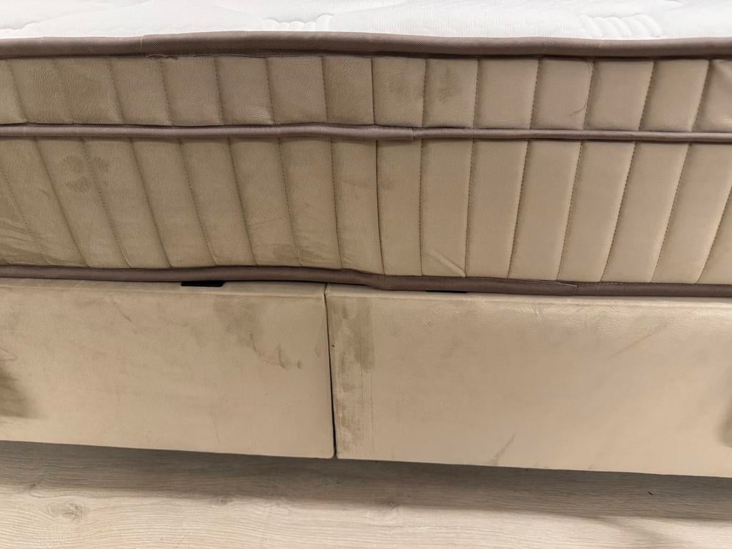 Boxspring/Baza met opbergruimte 140cm Direct/leverbaar E7291, Huis en Inrichting, #Boxspring#Opbergbox#opbergruimte#Bazabox#140#Beige