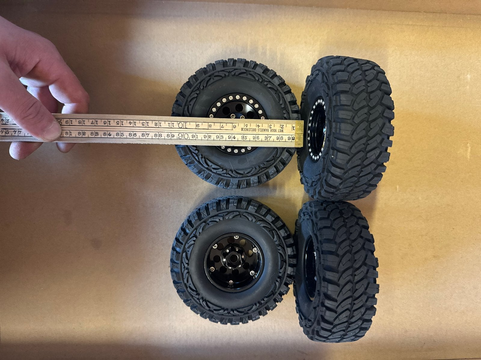 Nieuwe Crawler banden 1.9 met beadlock velgen, Hobby en Vrije tijd, Modelbouw | Radiografisch | Auto's, Ophalen of Verzenden, Nieuw