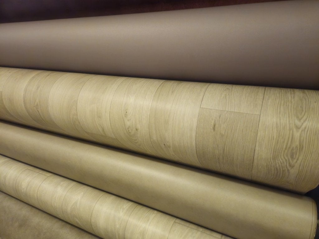 Vinyl vloeren 400cm breed, Huis en Inrichting, Stoffering | Vloerbedekking, Ophalen, Modern, Houtlook, Betonlook, 75 m² of meer