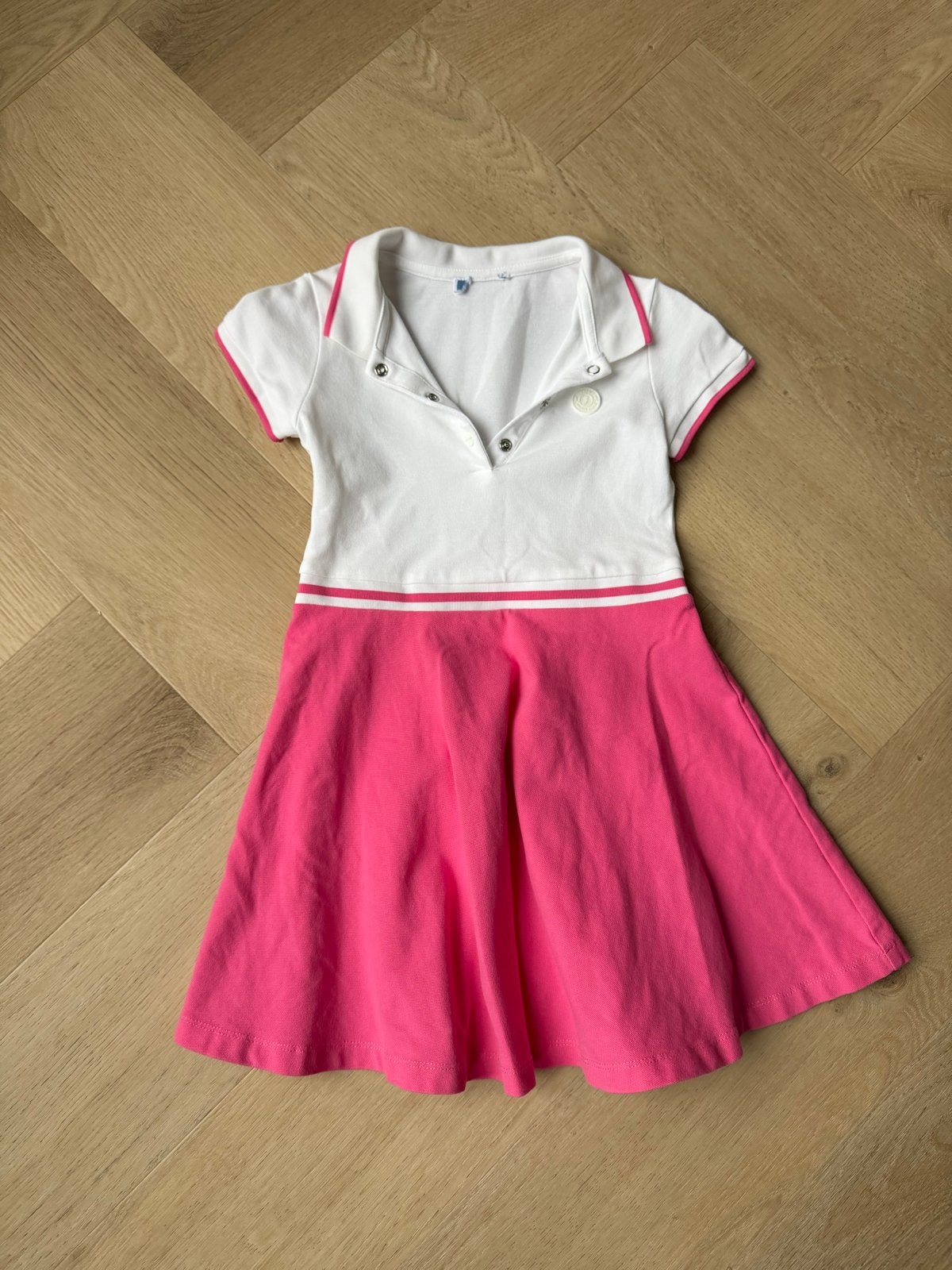 Leuk roze met wit jurkje voor meisjes 3 jaar - Jacadi Paris, Kinderen en Baby's, Ophalen, Gebruikt, Meisje
