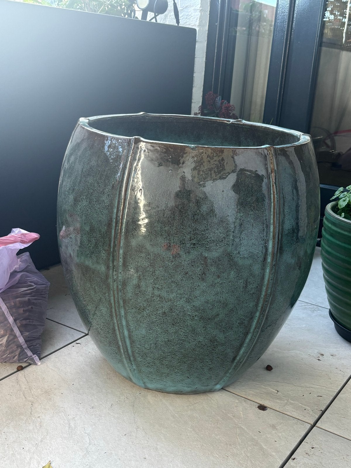 Prachtige XL Bloempot - Perfecte Staat - Unieke Uitstraling, Tuin en Terras, Bloempotten, Ophalen, 40 cm of meer, Rond, Binnen