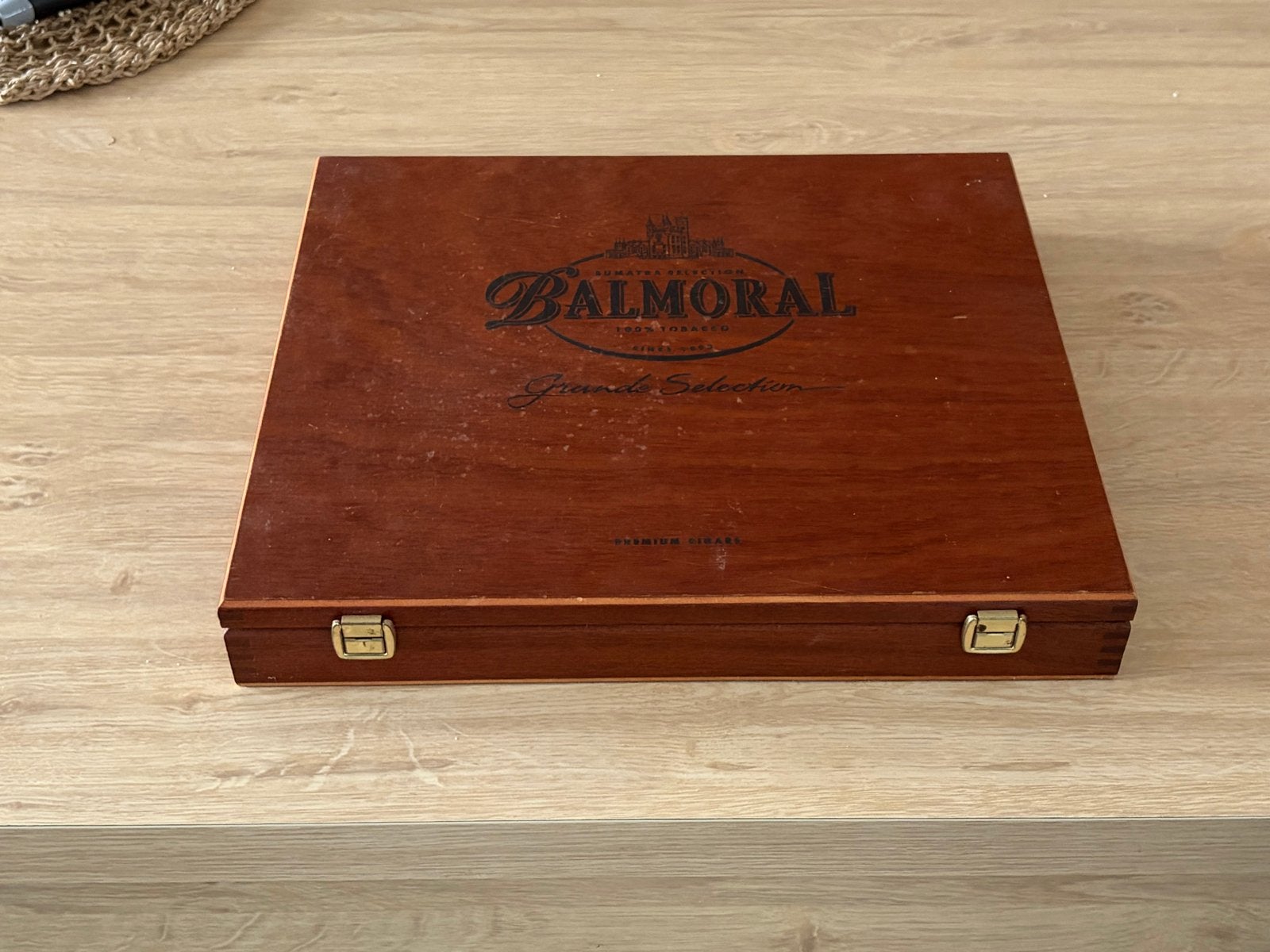 Houten kist met opbergvakken - Balmoral Grande Selection, Ophalen, Minder dan 50 cm, Gebruikt, 50 tot 100 cm