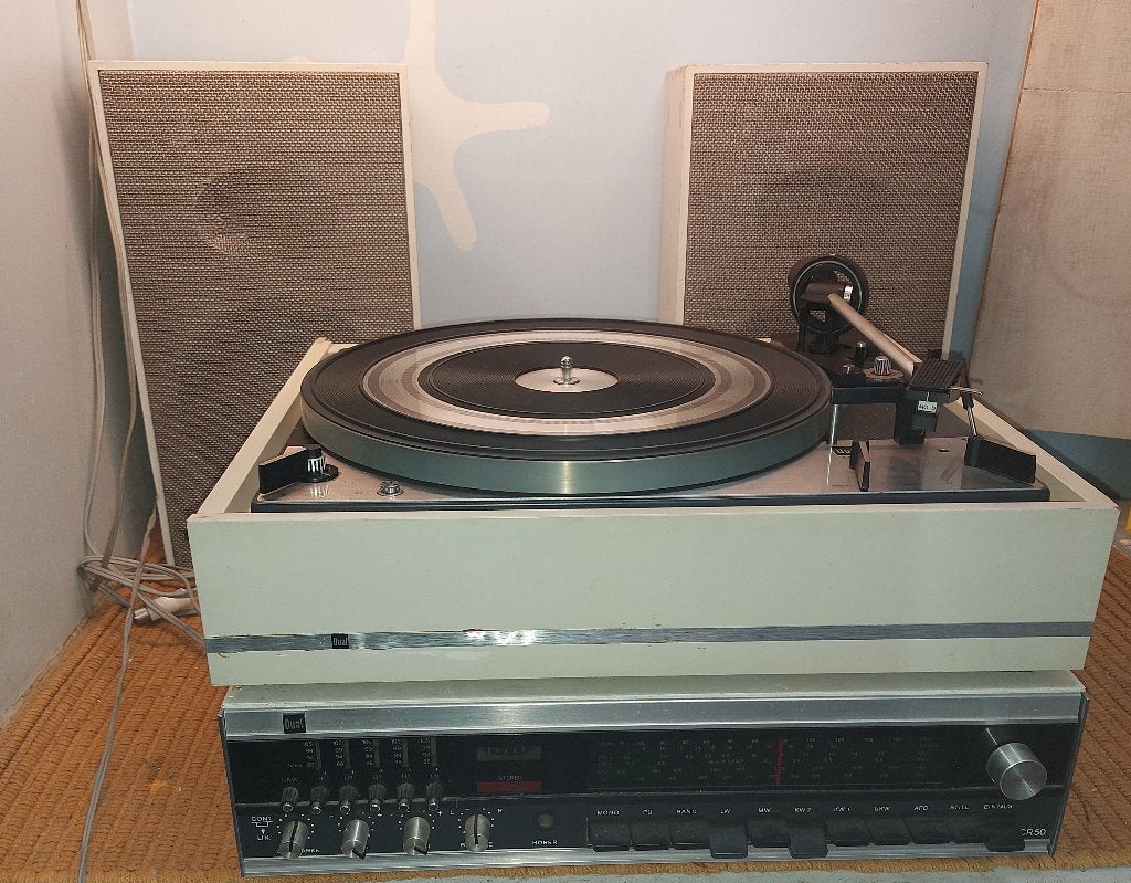 Dual CR 50 receiver en Dual 1219 platenspeler, Gebruikt, Ophalen, Overige merken, Minder dan 60 watt