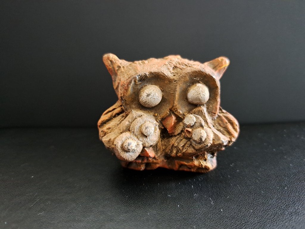 Handgemaakte Uil Decoratie - Uniek Kunstwerk, Verzamelen, Ophalen of Verzenden, Gebruikt, Dier