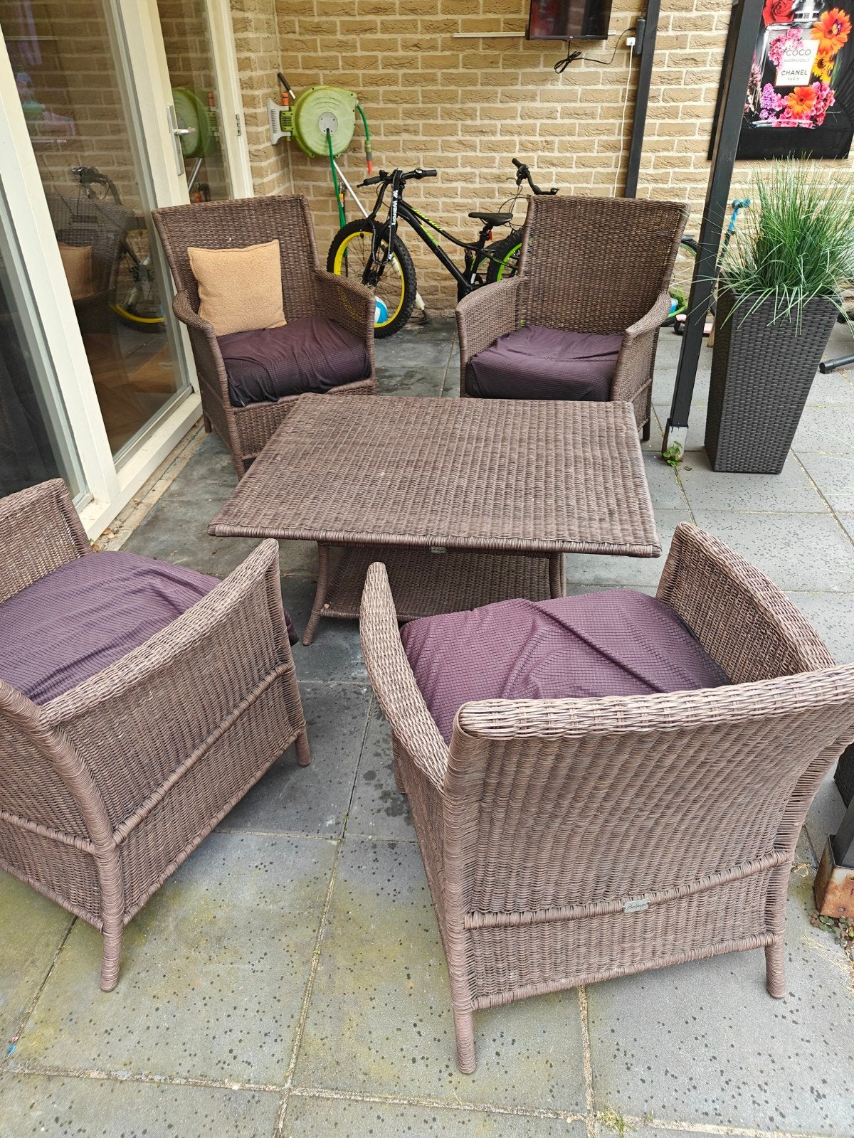 Loungeset, Tuin en Terras, Ophalen, 4 zitplaatsen, Gebruikt, Loungeset
