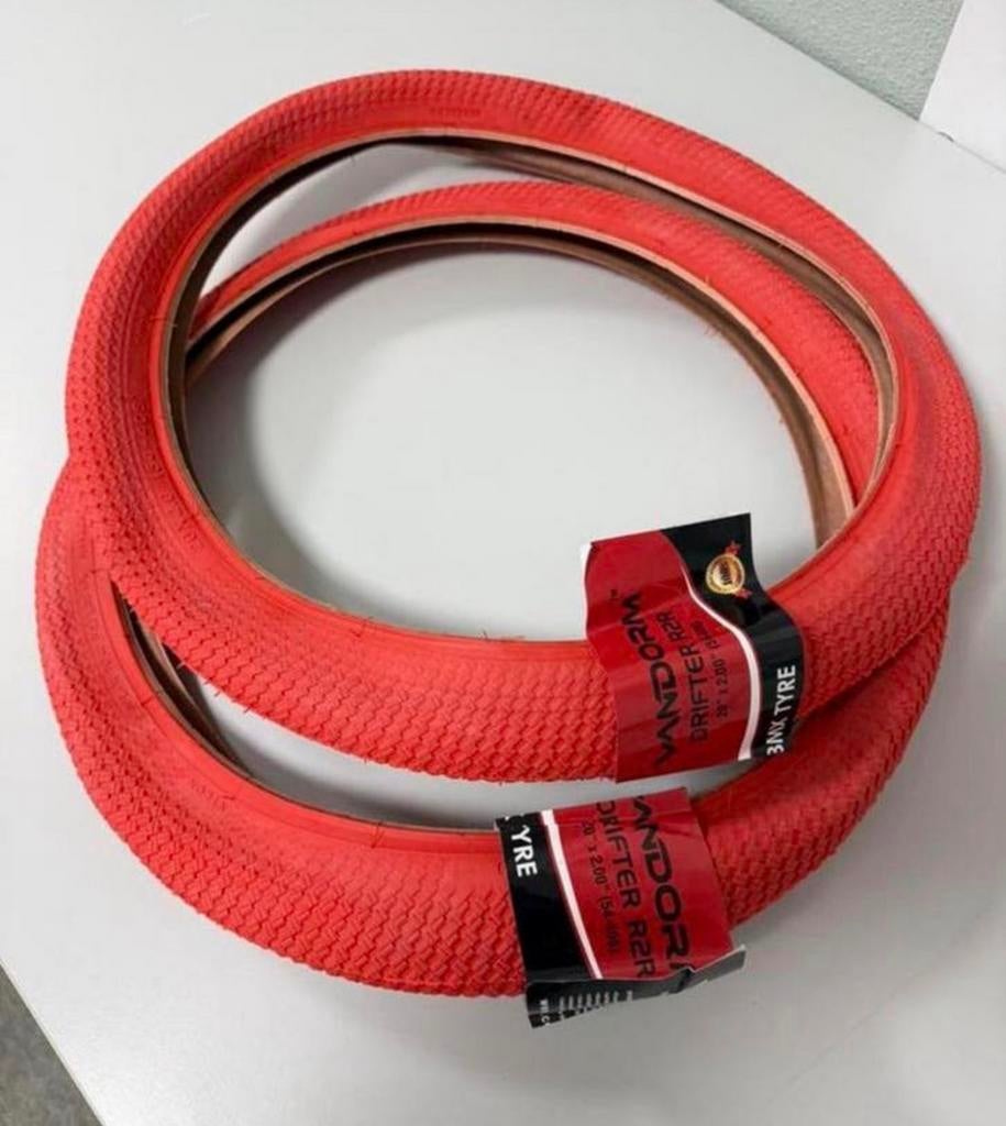 2X Rode band Vandorm DRIFTER R2R 20" x 2.00" BMX banden rood, Band, Nieuw, Ophalen of Verzenden, H