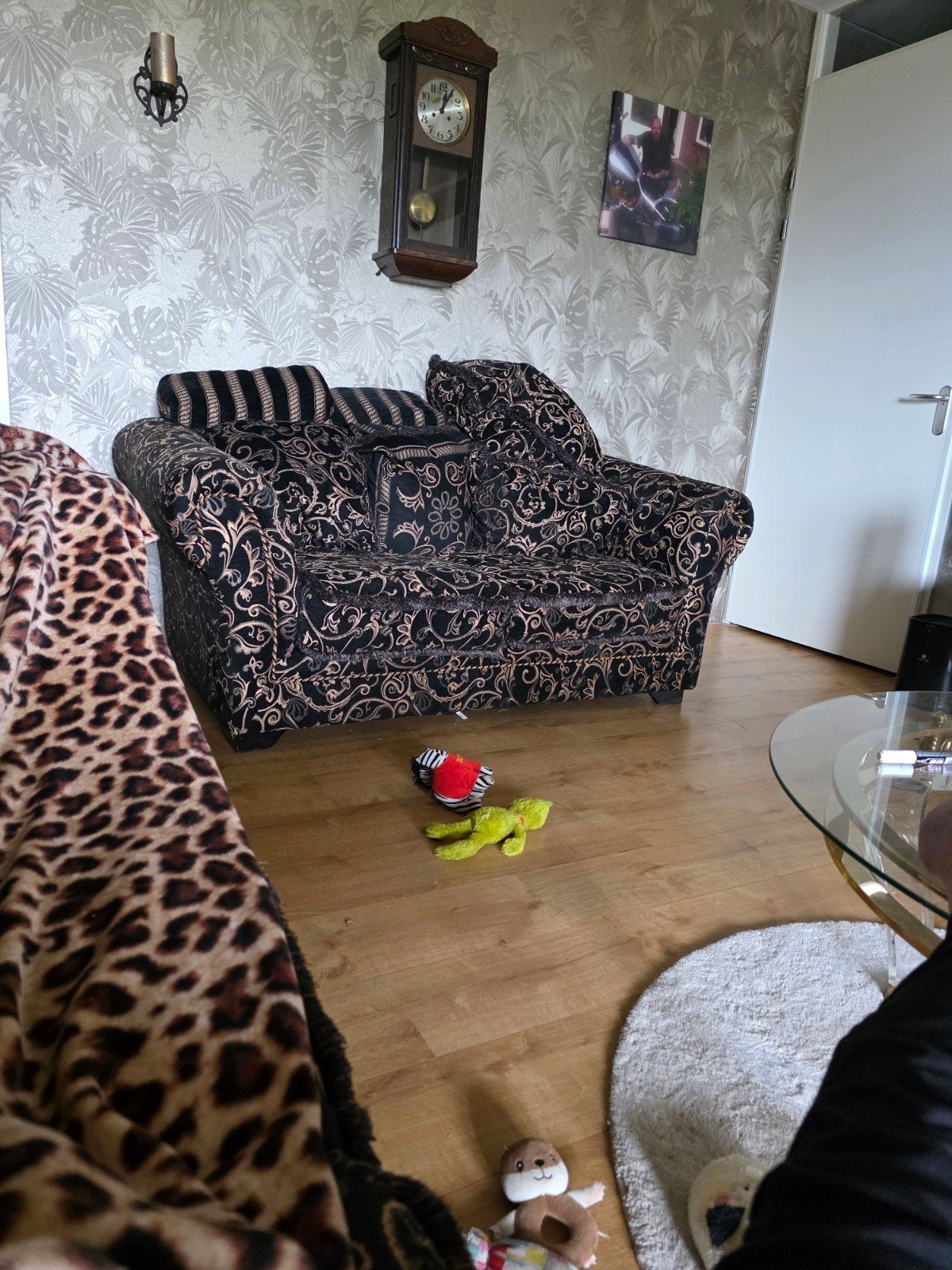 Twee- en driezitsbank met barokprint gratis, Gebruikt, Barok, Tweepersoons, 75 tot 100 cm