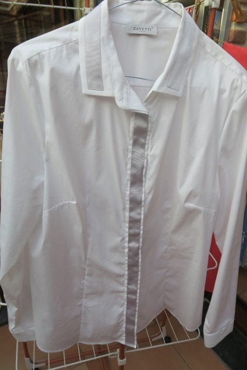 Blouse nieuw wit Zanetti mt 44-46, Wit, Maat 42/44 (L), Nieuw, Ophalen of Verzenden