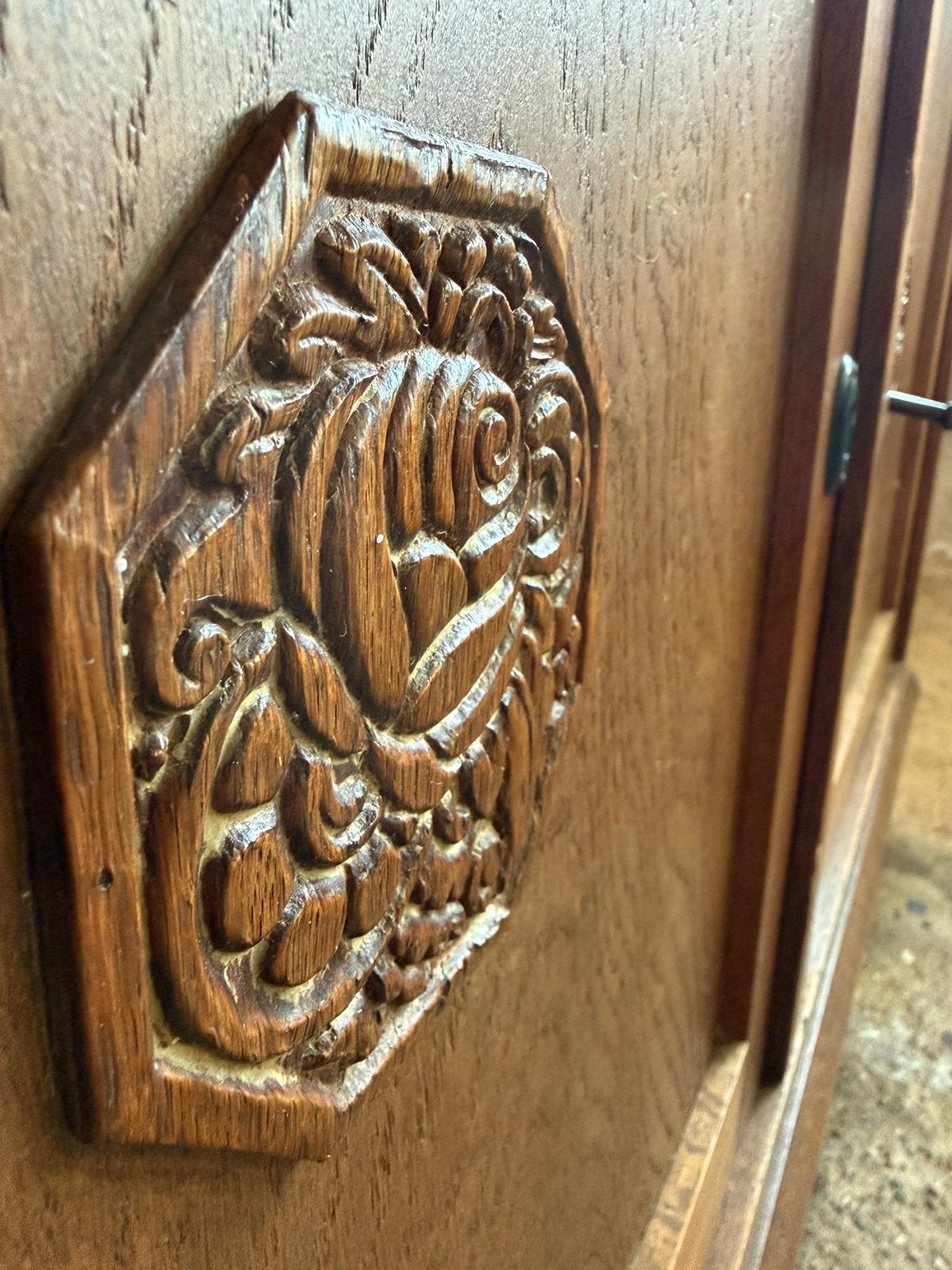 Vintage houten jaren ‘30 commode met marmeren blad, Ophalen, Gebruikt
