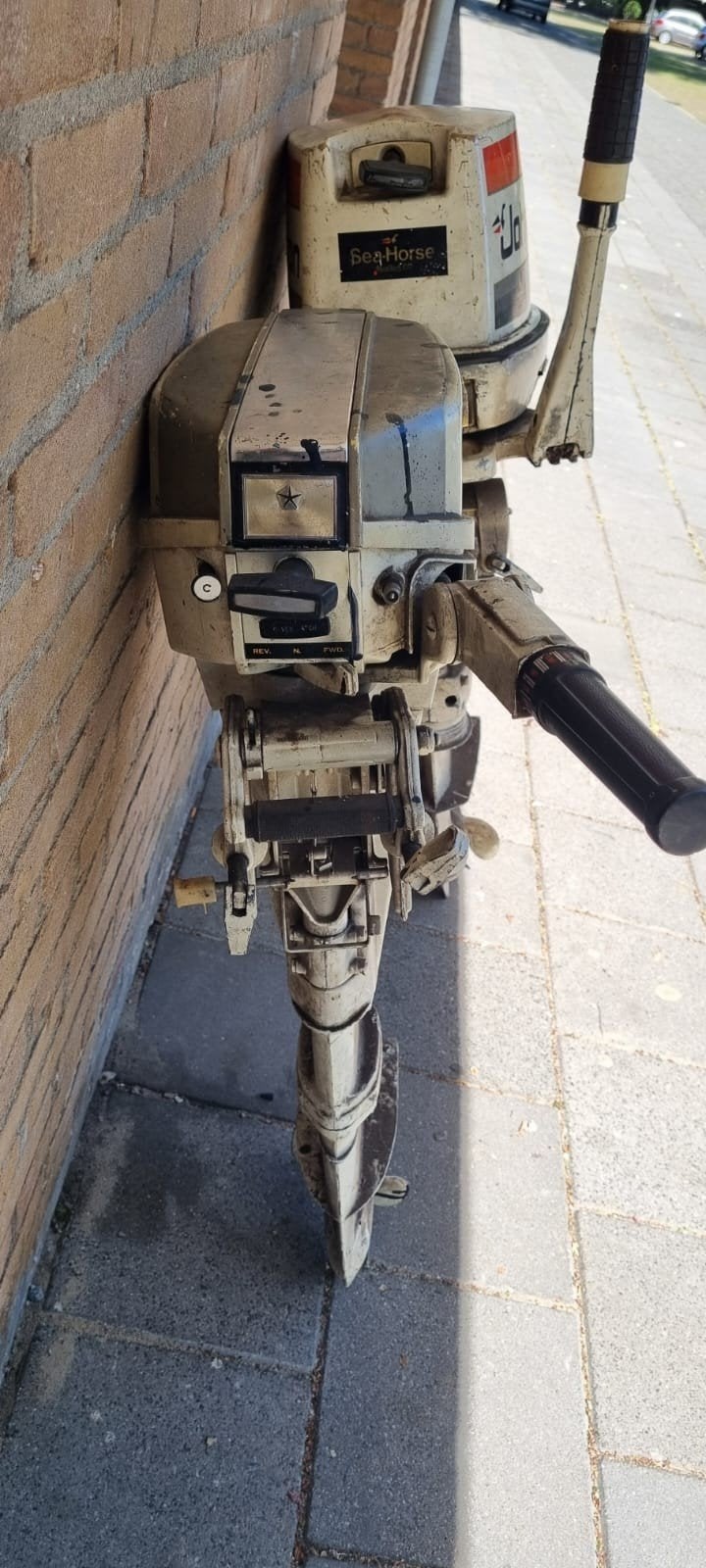 2 oude buitenboordmotoren voor de liefhebber zie foto's, Verzamelen, Ophalen, Gebruikt