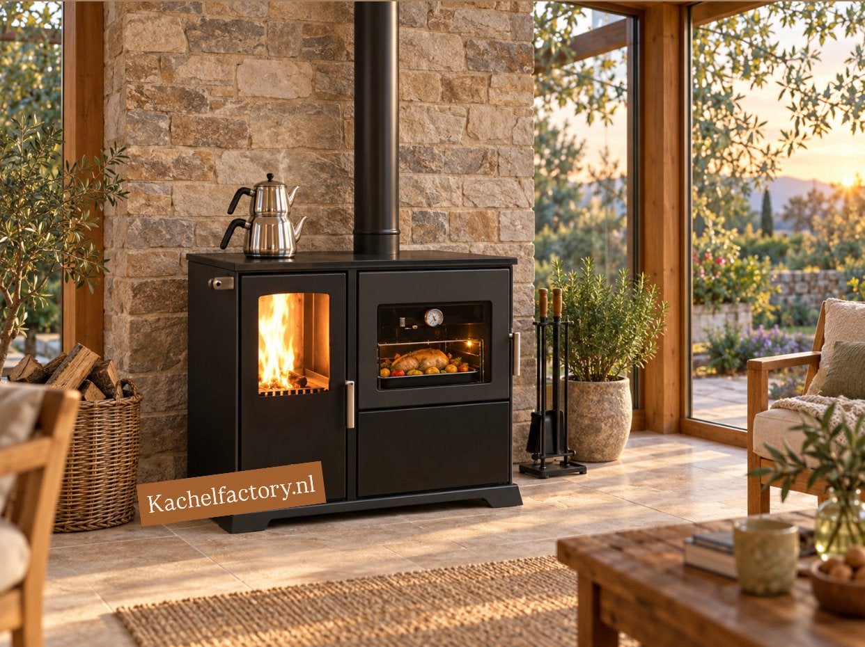 Pelletkachel zonder stroom | Showroomopruiming | OP = OP, Huis en Inrichting, Ophalen, Kachel Factory, Zo goed als nieuw, Info@kachelfactory.nl