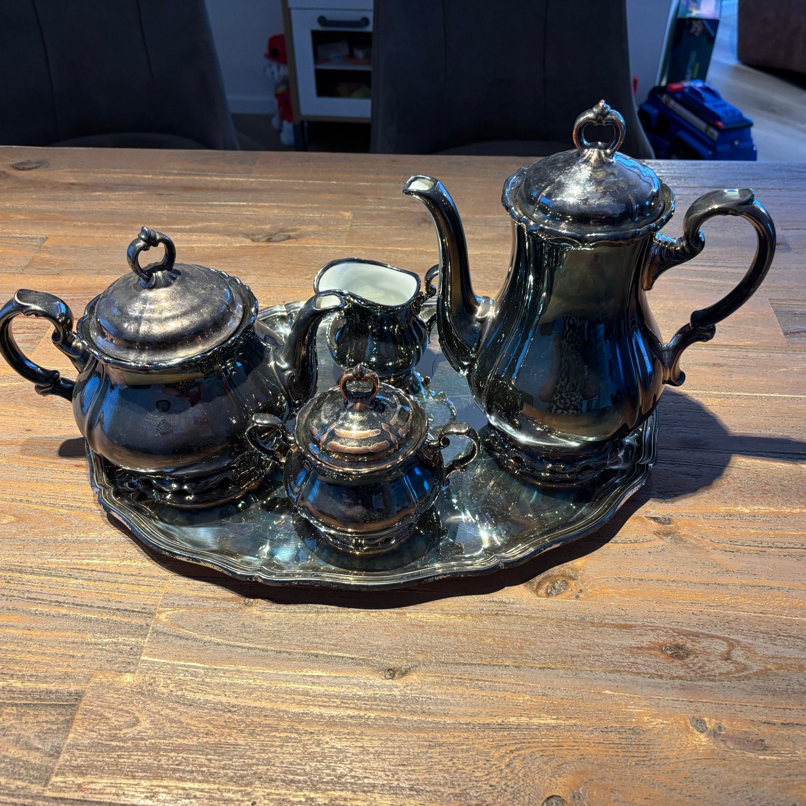 Vintage Verzilverd Thee- en Koffieservies, Ophalen of Verzenden, Zilver