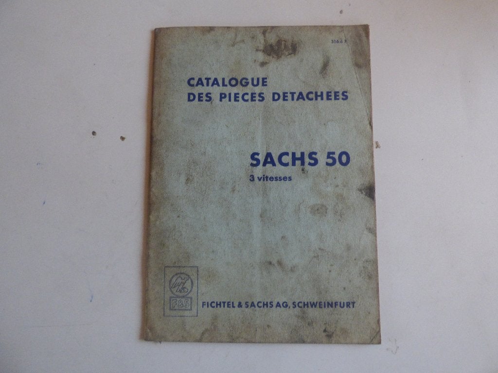 SACHS 50 3 VERSNELLINGEN ONDERDELENLIJST 316.6 F, Ophalen of Verzenden, Gebruikt