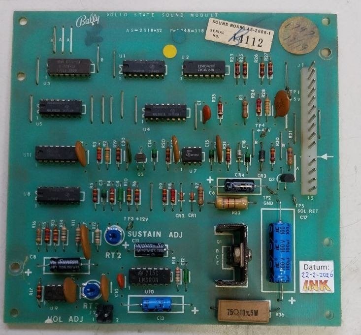 Te koop: Bally AS-2518-32 Geluidsbord, Gebruikt, Elektronisch, Bally, Onderdeel of Defecte kast