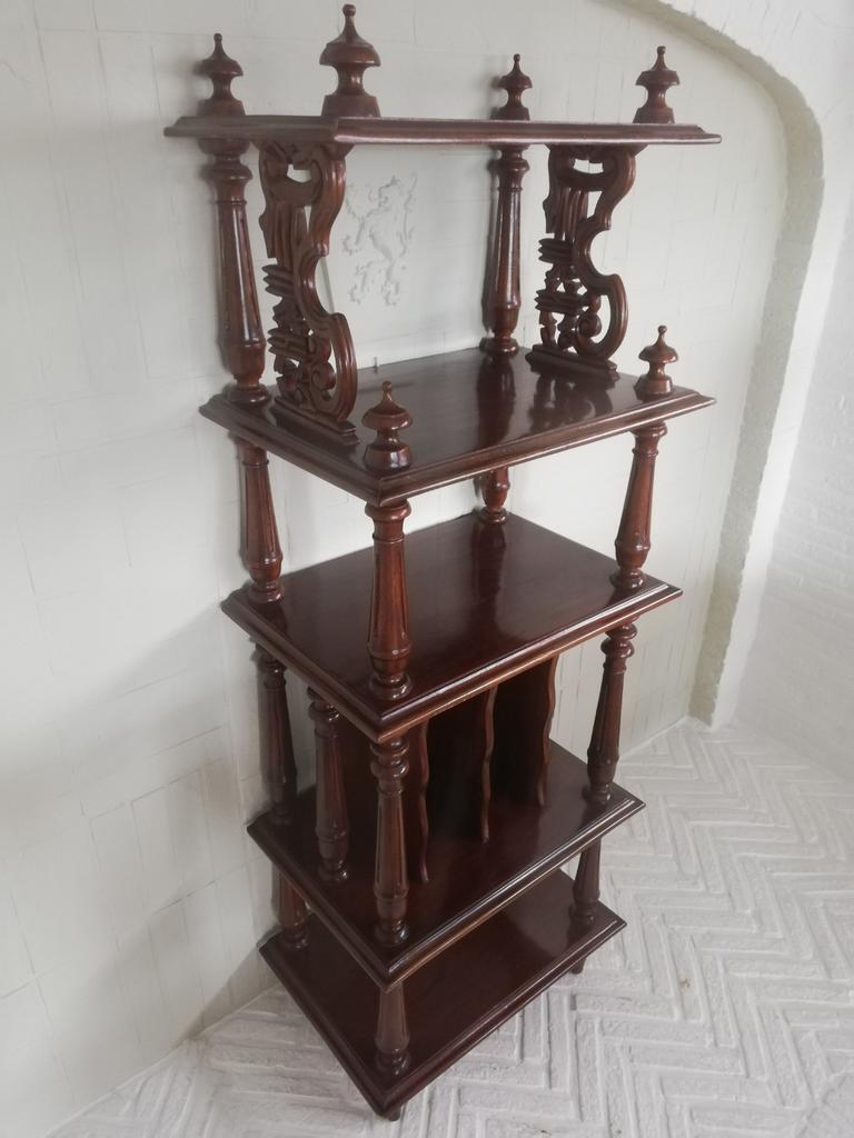 Houten etagere/boeken/muziekkast., Antiek en Kunst, Ophalen