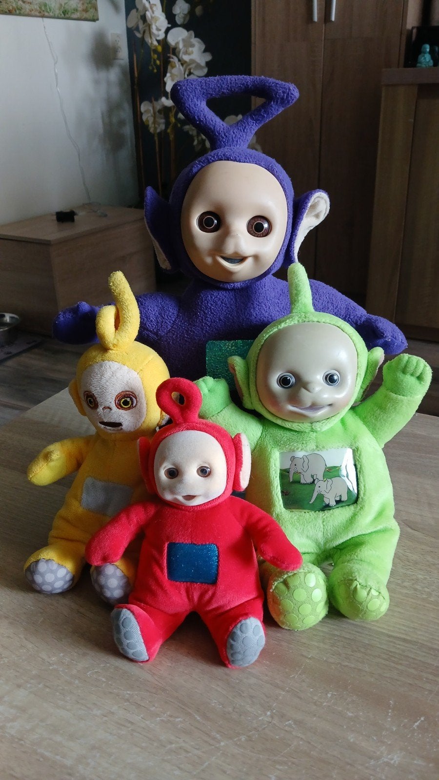 Complete set van 4 Teletubbies knuffels (Tinky Winky, Dipsy,, Ophalen, Zo goed als nieuw, Overige typen