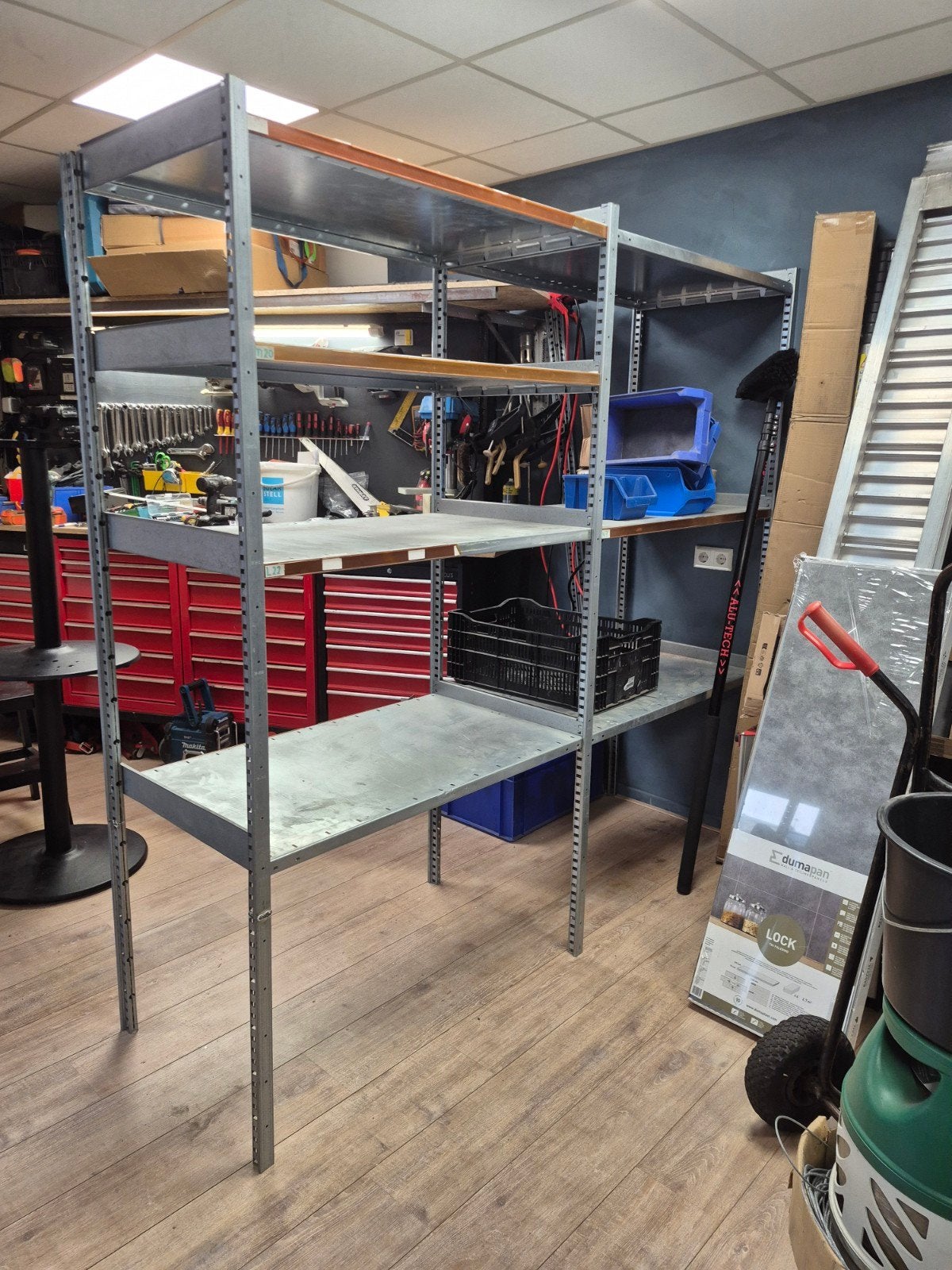 Stevige metalen stellingkast magazijnstelling - 209x200x60cm, Ophalen